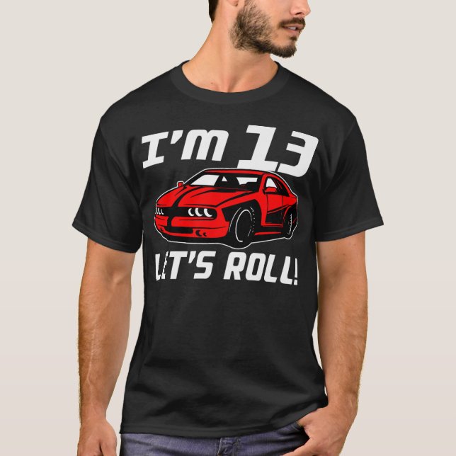T-shirt Funny 13e Birthday Venin Race Car Driver Boys 13 (Devant)