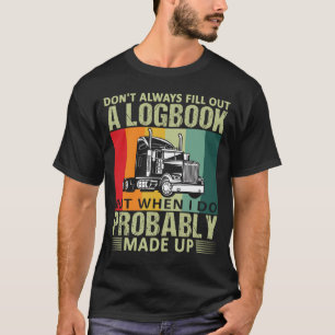 T-shirt Funny 18 Camionneur à roues Camionnage