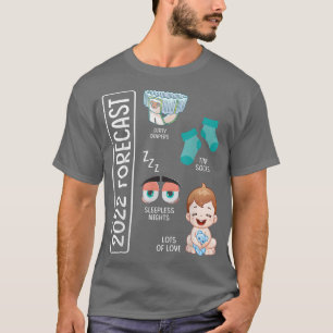 T-shirt Funny 2022 Prévision Nouveau Papa Maman Mère Gross