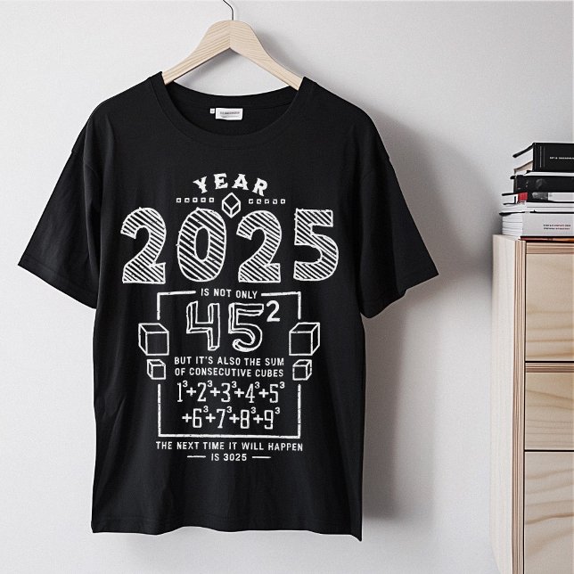 T-shirt Funny 2025 Année carrée Cubed Math Buffs Enseignan (Funny 2025 Year Squared Cubed Math Buffs Teachers T-Shirt)