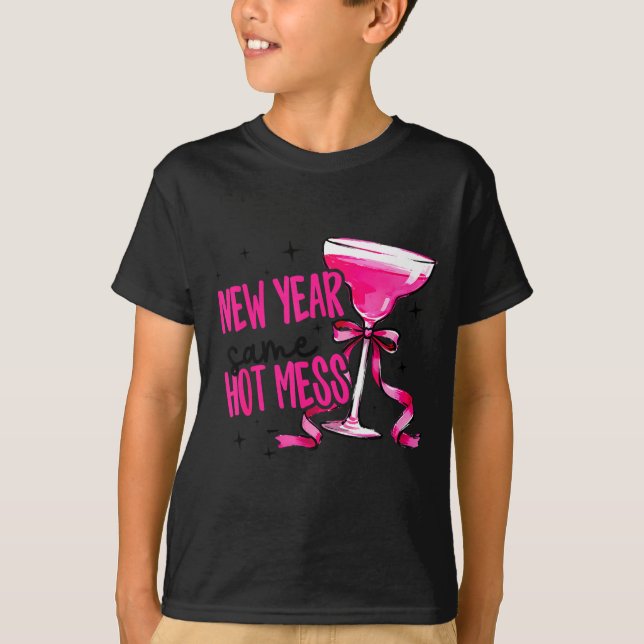 T-shirt Funny 2026 New Year Same Hot Mess Party Women Girl (Devant)