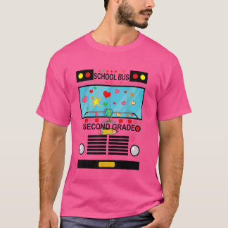T-shirt Funny 2nd Grade School Bus Joyeux 1er Jour de l'éc