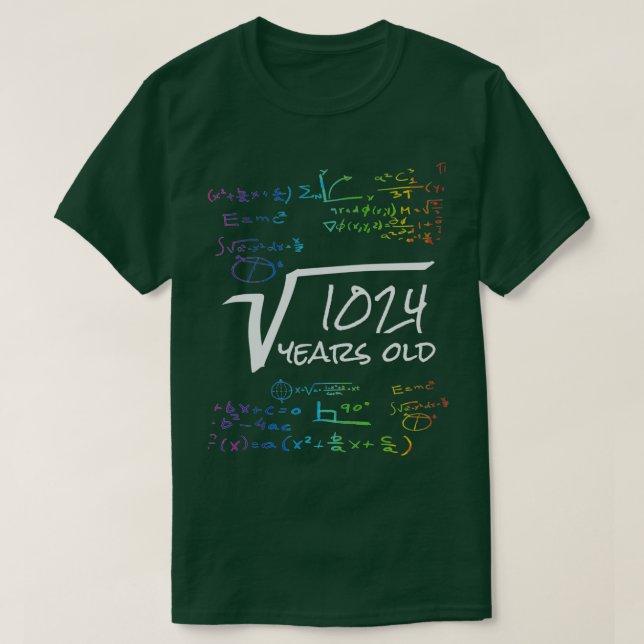 T-shirt Funny 32e anniversaire Math Design Carré Racine de (Design devant)