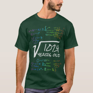 T-shirt Funny 32e anniversaire Math Design Carré Racine de