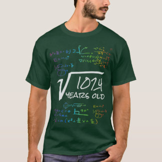 T-shirt Funny 32e anniversaire Math Design Carré Racine de