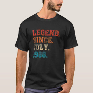 T-shirt Funny 33 ans Garçons Filles Légende depuis juillet