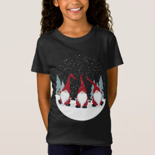 T-Shirt Funny 3 Gnomes nordiques hiver Noël suédois Coupe