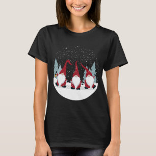 T-shirt Funny 3 Gnomes nordiques hiver Noël suédois Coupe
