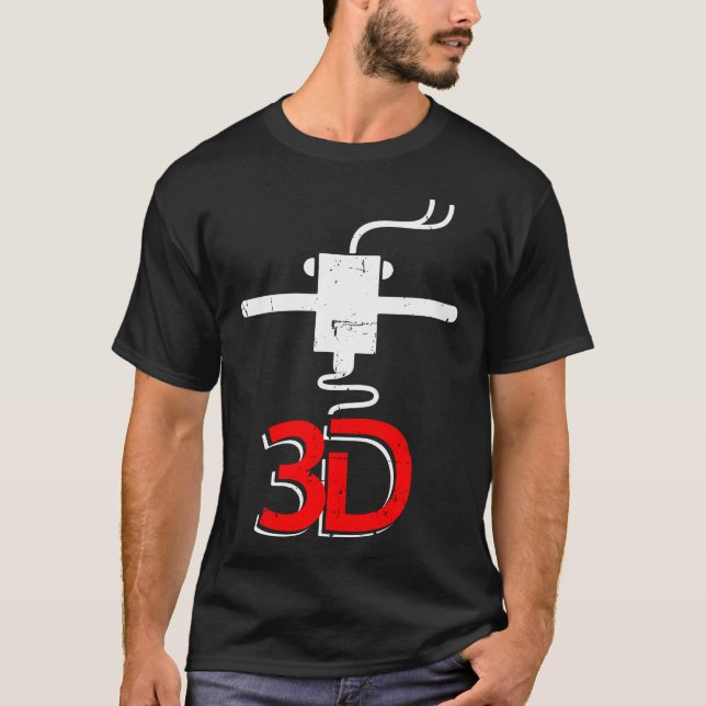 T-shirt Funny 3D Printing Rapid Prototyping Pla Filament 3 (Devant)