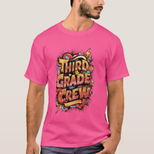 T-shirt Funny 3e année d'équipage World Teachers' Day Retr