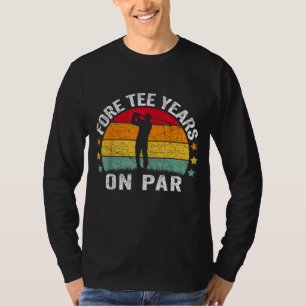 T-shirt Funny 40e Anniversaire Golf Pun Retro Sunset 40 An