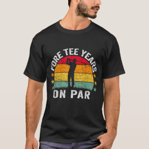 T-shirt Funny 40e Anniversaire Golf Pun Retro Sunset 40 An