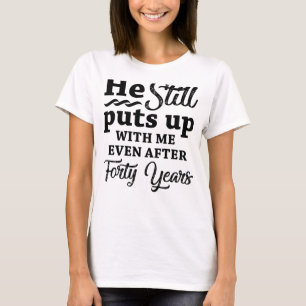 T-shirt Funny 40ème anniversaire de Mariage