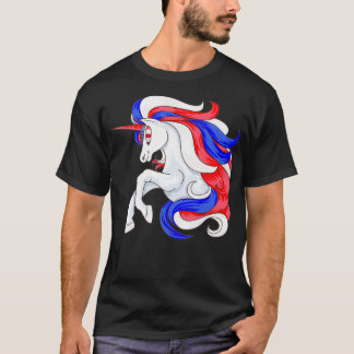 T-shirt Funny 4th Of July Unicorn American Flag Patriotic 