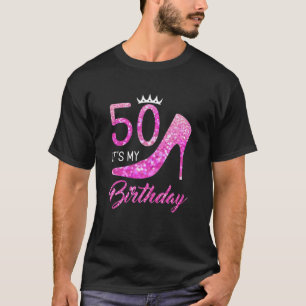 T-shirt Funny 50 C'est mon anniversaire 50th Stiletto Crow