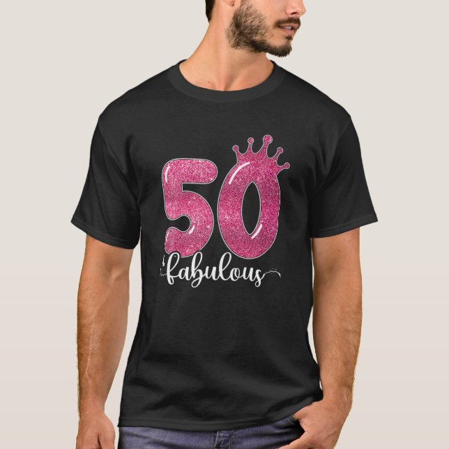 T-shirt Funny 50E Anniversaire Fabuleux 50 Anniversaire (Devant)