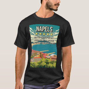 T-shirt Funny 5 étoiles Napels Italien minimal affiche de 