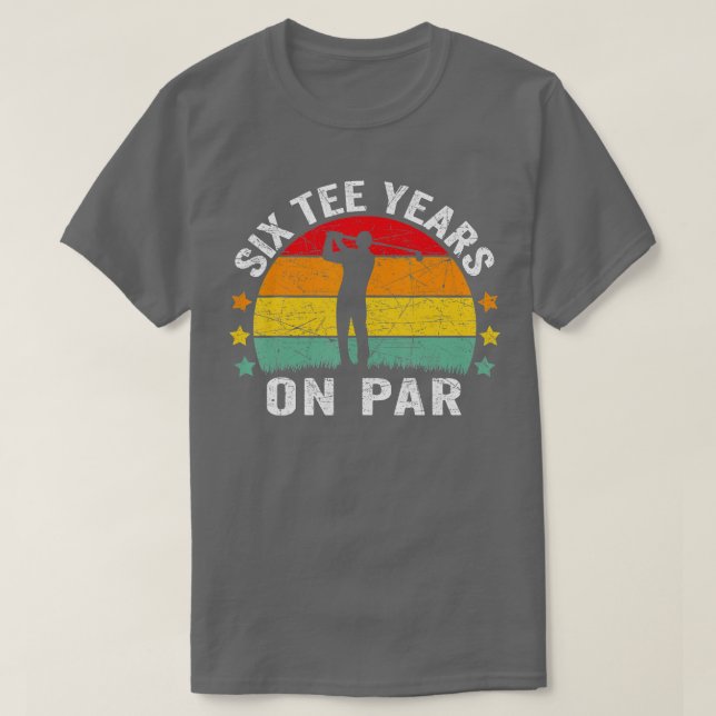 T-shirt Funny 60e Anniversaire Golf Pun Retro Sunset 60 An (Design devant)