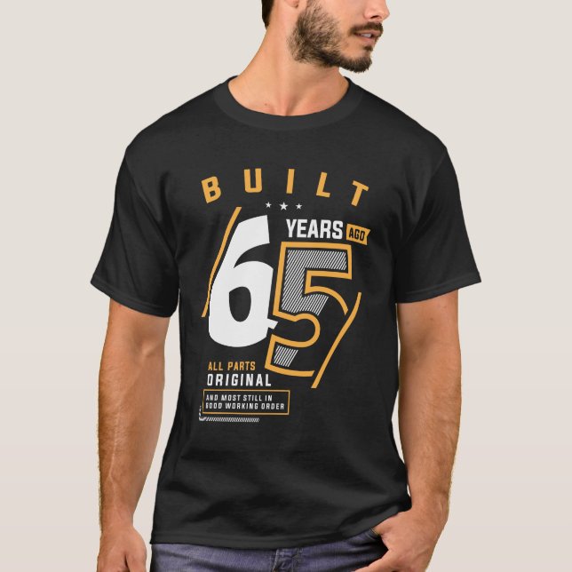 T-shirt Funny 65e anniversaire Âge de 65 ans (Devant)