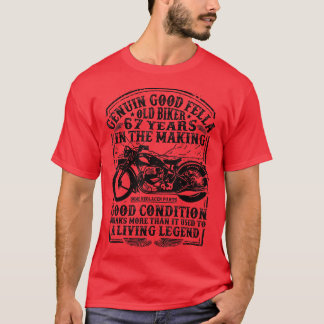 T-shirt Funny 67 Ans motard Retro Style Classic Moteur