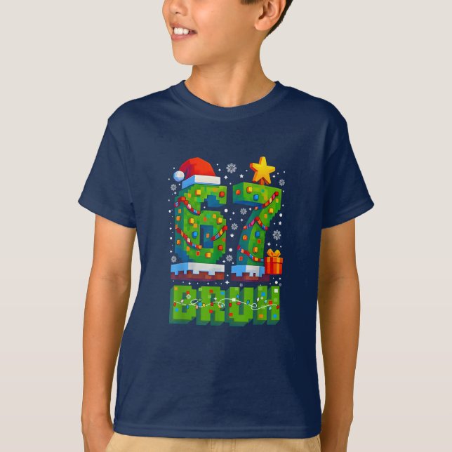 T-shirt Funny 67 Bruh Christmas Santa Six Seven 6 7 Meme (Devant)