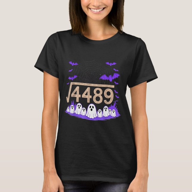 T-shirt Funny 67 Meme Math Teacher 6 7 Halloween Square Ro (Devant)