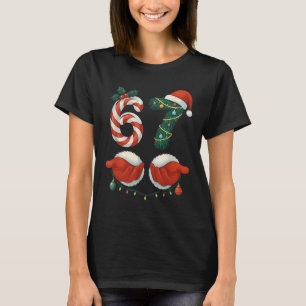 T-shirt Funny 67 Meme Santa Main de Noël Chaussons de Noël