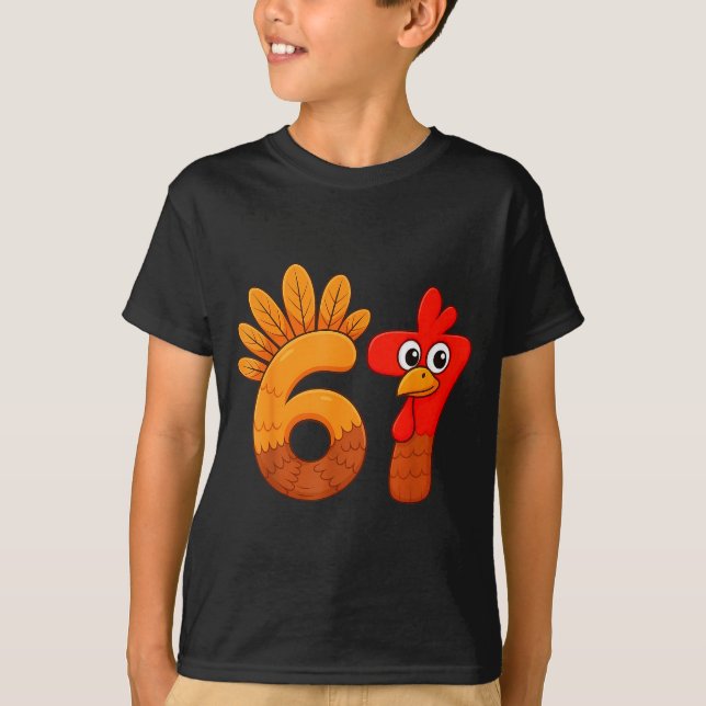 T-shirt Funny 67 Meme Thanksgiving Turkey Day 6 7 Holiday  (Devant)