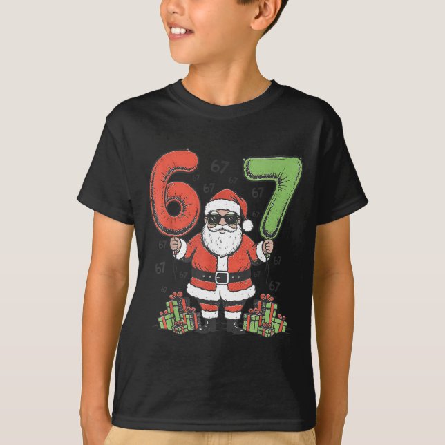 T-shirt Funny 67 Santa Six Seven Christmas 67 Meme Bruh Bo (Devant)