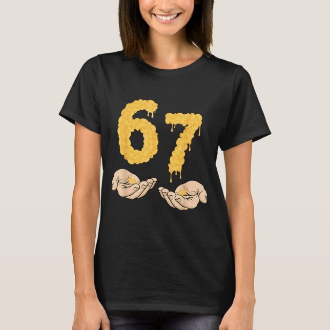 T-shirt Funny 67 Six Seven Cheesy Mac &amp; Cheese 6 7 Kid (Devant)
