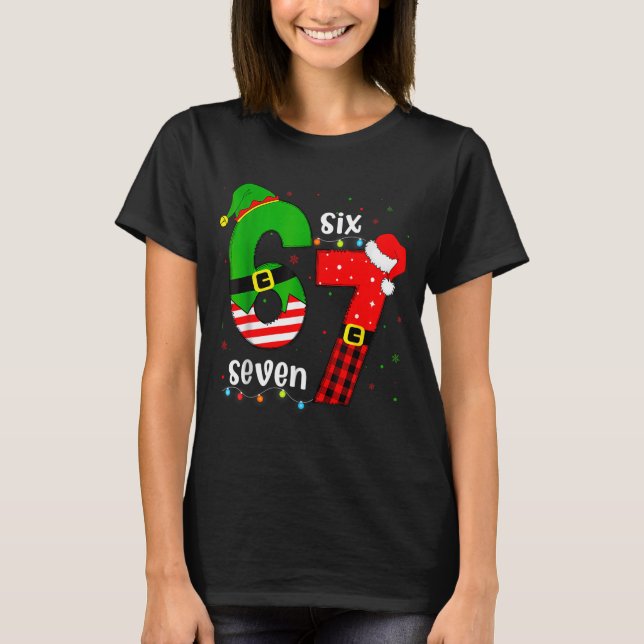 T-shirt Funny 67 Six Seven Christmas Boys Girls Kids Teens (Devant)