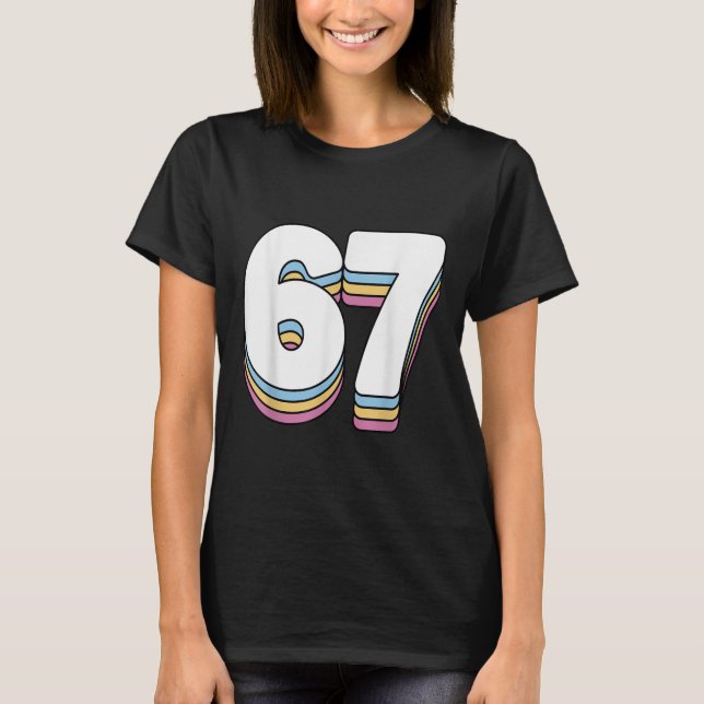 T-shirt Funny 6 7 Meme Six Seven Gen Alpha Slang 67  (Devant)