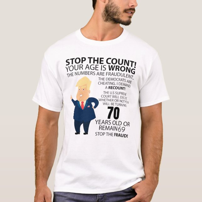 T-shirt Funny 70th Year Birthday Present Happy Birth year (Devant)