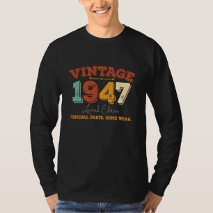 T-shirt Funny 78 Year Old 1947 Vintage 78th Birthday Gift