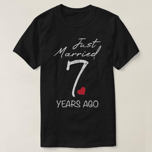 T-shirt Funny 7ème anniversaire de Mariage Marié 7 an (Design devant)