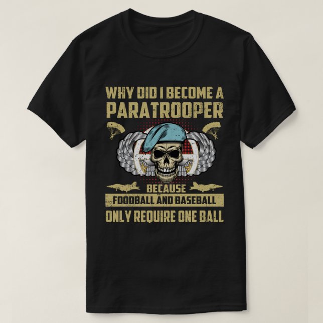 T-shirt Funny 82nd 101st Airborne Paratrooper Military (Design devant)