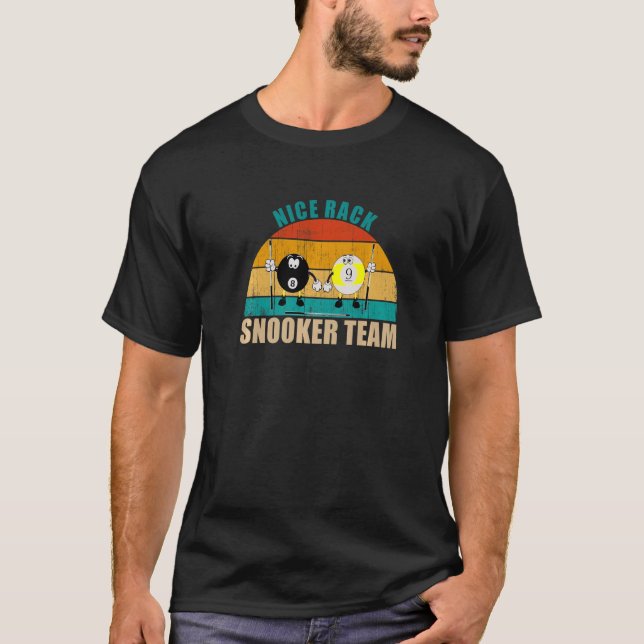 T-shirt Funny 8 9 Ball Billiards Team Nice Rack Snooker Pr (Devant)