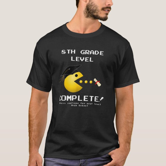 T-shirt Funny 8e classe Joueur vidéo 8e classe (Devant)