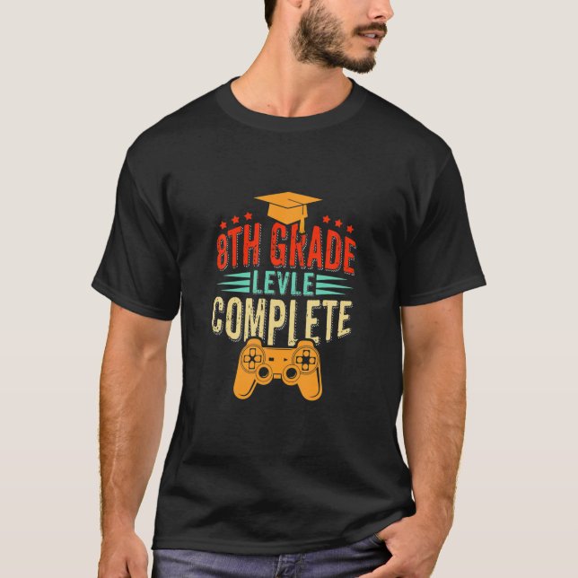 T-shirt Funny 8E Niveau Complet Gamer Graduation 20 (Devant)