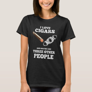 T-shirt Funny Accessoires de Cigar Set Fumeurs de Louveur