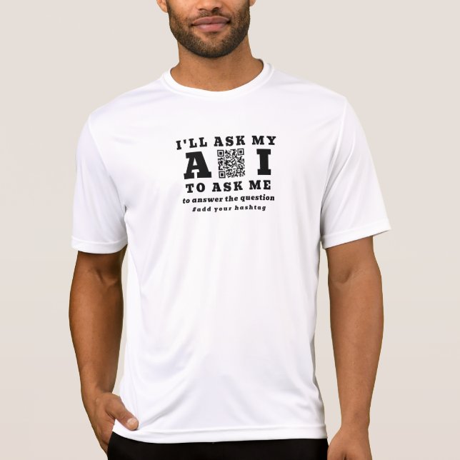 T-shirt Funny AI Startup Tech – 2 QR Code Custom Marketing (Devant)