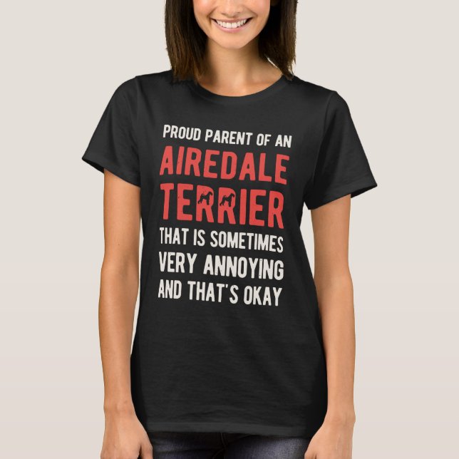 T-shirt Funny Airedale Terrier (Devant)