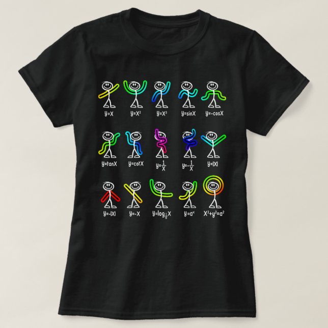 T-shirt Funny Algebra Danse Fonction Math Enseignant Geek (Design devant)