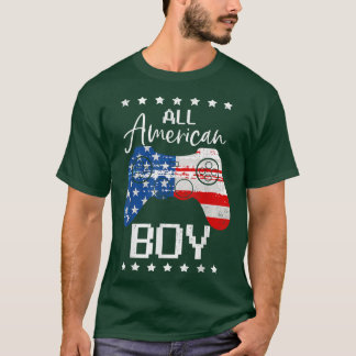T-shirt Funny All American Boys 4th JulySon jeu vidéo USA