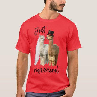 T-shirt Funny Alpaca mariée et Mariage de chambre