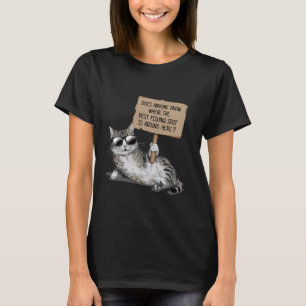 T-shirt Funny Amoureux de les chats de chemise de pêche Fu