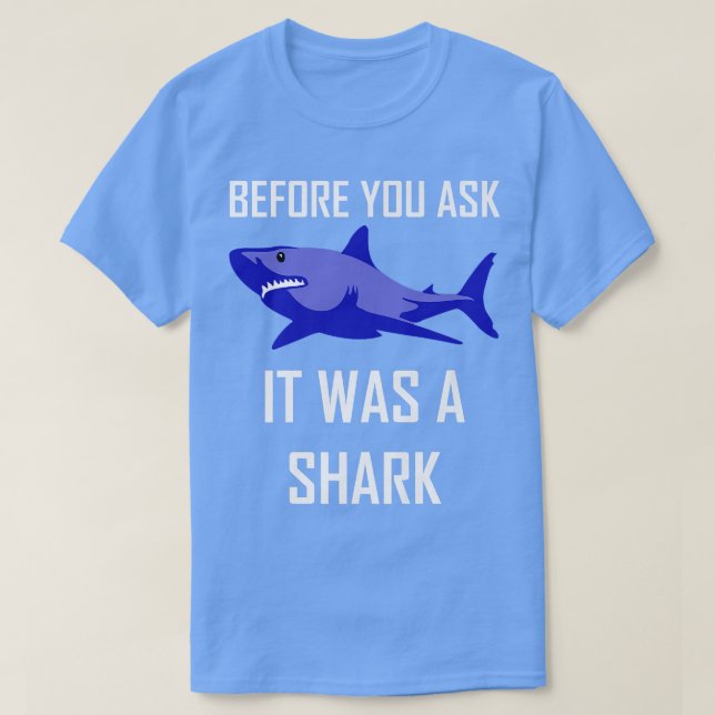 T-shirt Funny Amputee Amputation Surgery It Was A Shark Hu (Design devant)