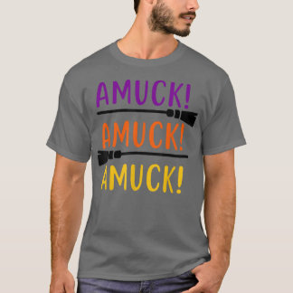 T-shirt Funny Amuck Broom Witch Vibes Spooky Season Hallow