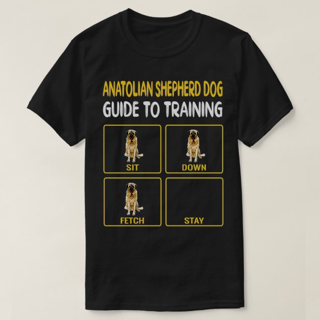 T-shirt Funny Anatolian Berger Chien Guide D'Entraînement  (Design devant)