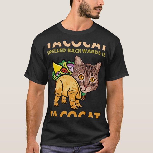 T-shirt Funny and Cute Tacocat Taco Cat Spelled Backward G (Devant)